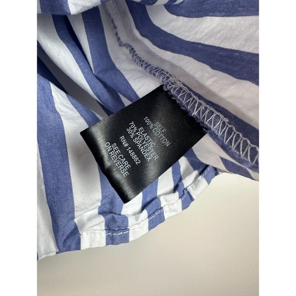 Torrid Blue Stripe Smocked Skater Dress Off The Shoulder Women's Plus Size 1 1X - Picture 7 of 11